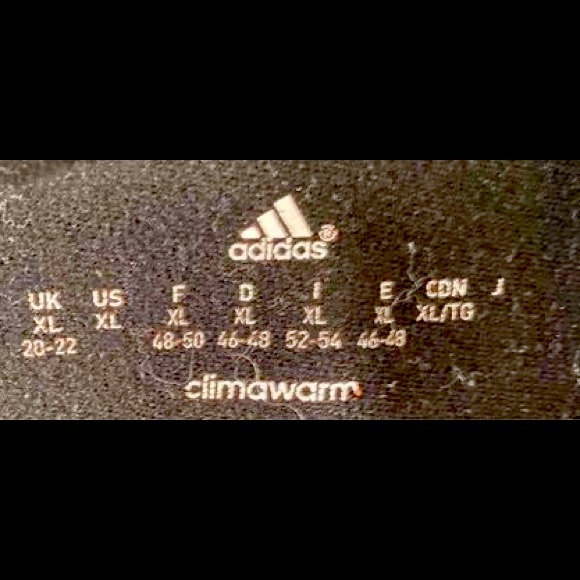 1XL Adidas Climawarm Black Leggings - Picture 3 of 3